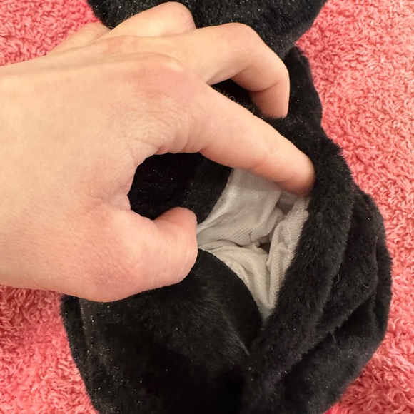 Teddy Mountain Black Panther Wild Cat Plush with Hidden Pocket on the Back - Picture 6 of 8